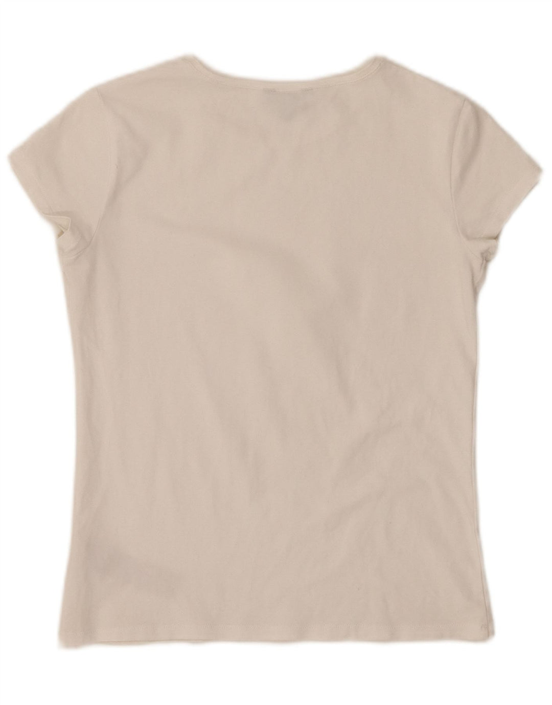 Женская футболка MASSIMO DUTTI Top UK 8, маленькая, белый хлопок