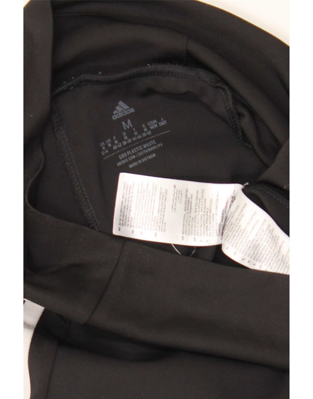 Женские укороченные леггинсы Adidas UK 12/14, средний черный полиэстер