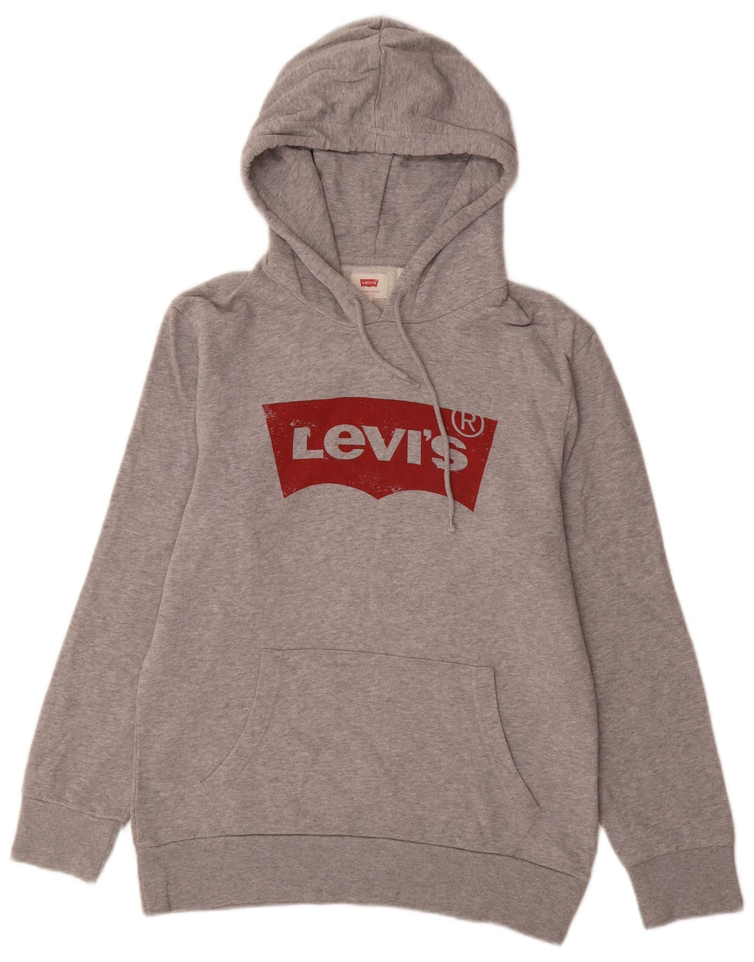 Мужской джемпер с капюшоном LEVI'S, маленький серый, хлопковый