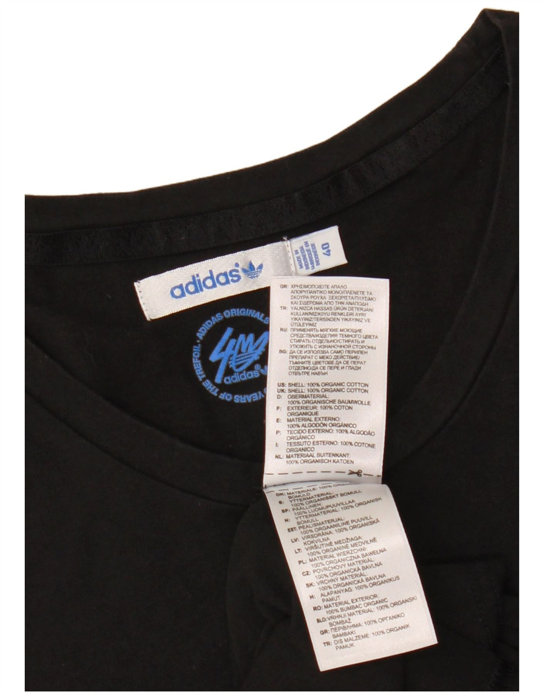 Женская футболка с рисунком ADIDAS Top IT 40, маленькая, черный хлопок
