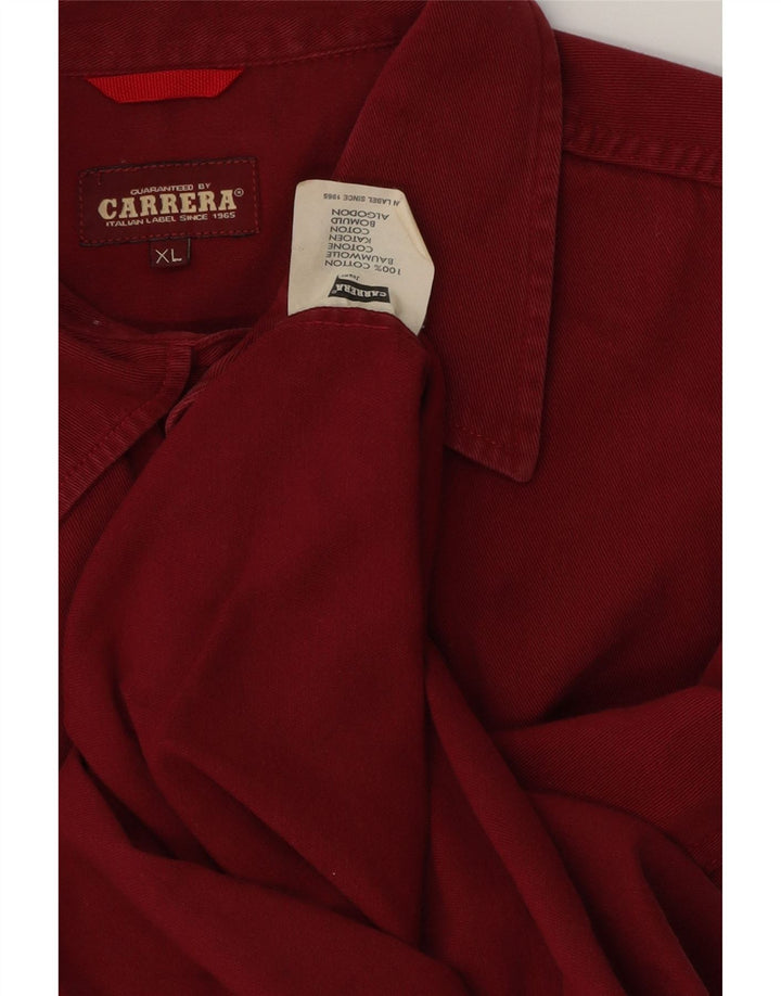 CARRERA Мужская джинсовая рубашка XL Бордовый хлопок