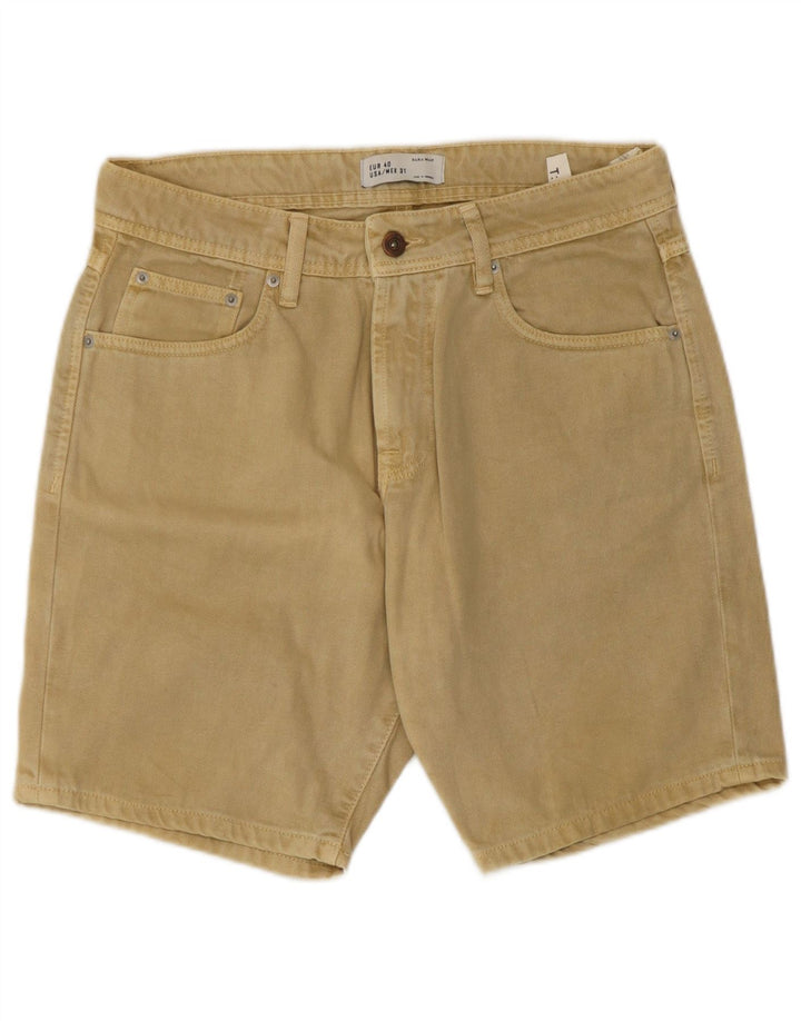 Мужские джинсовые шорты Zara EU 40 Medium W31 Бежевые, хлопок