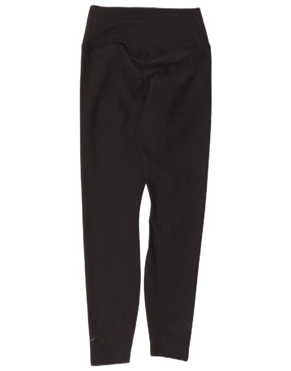 Женские леггинсы Nike Dri Fit UK 8, маленькие черные полиэстер