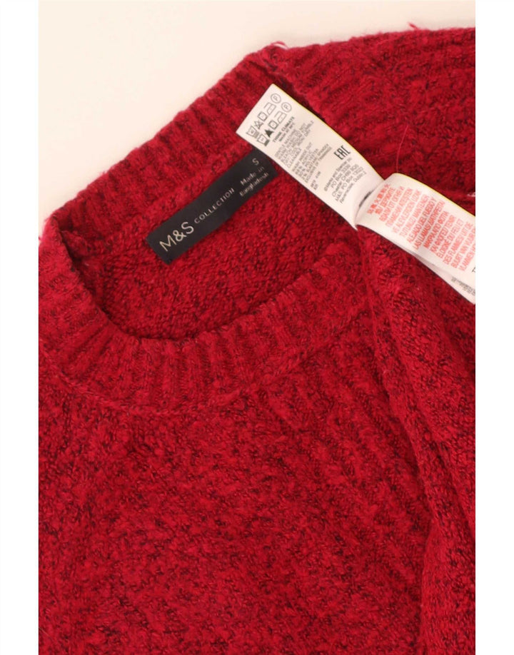 Женский свободный джемпер с круглым вырезом Marks & Spencer, Великобритания, 10, маленький красный