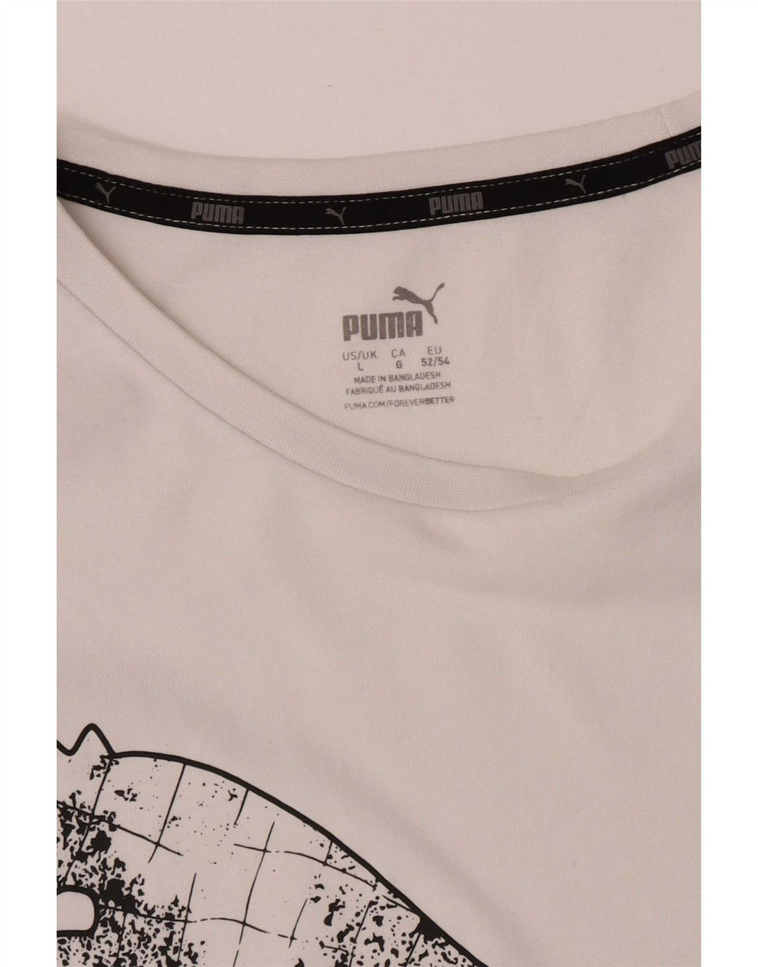 Мужская футболка с рисунком Puma, большая белая