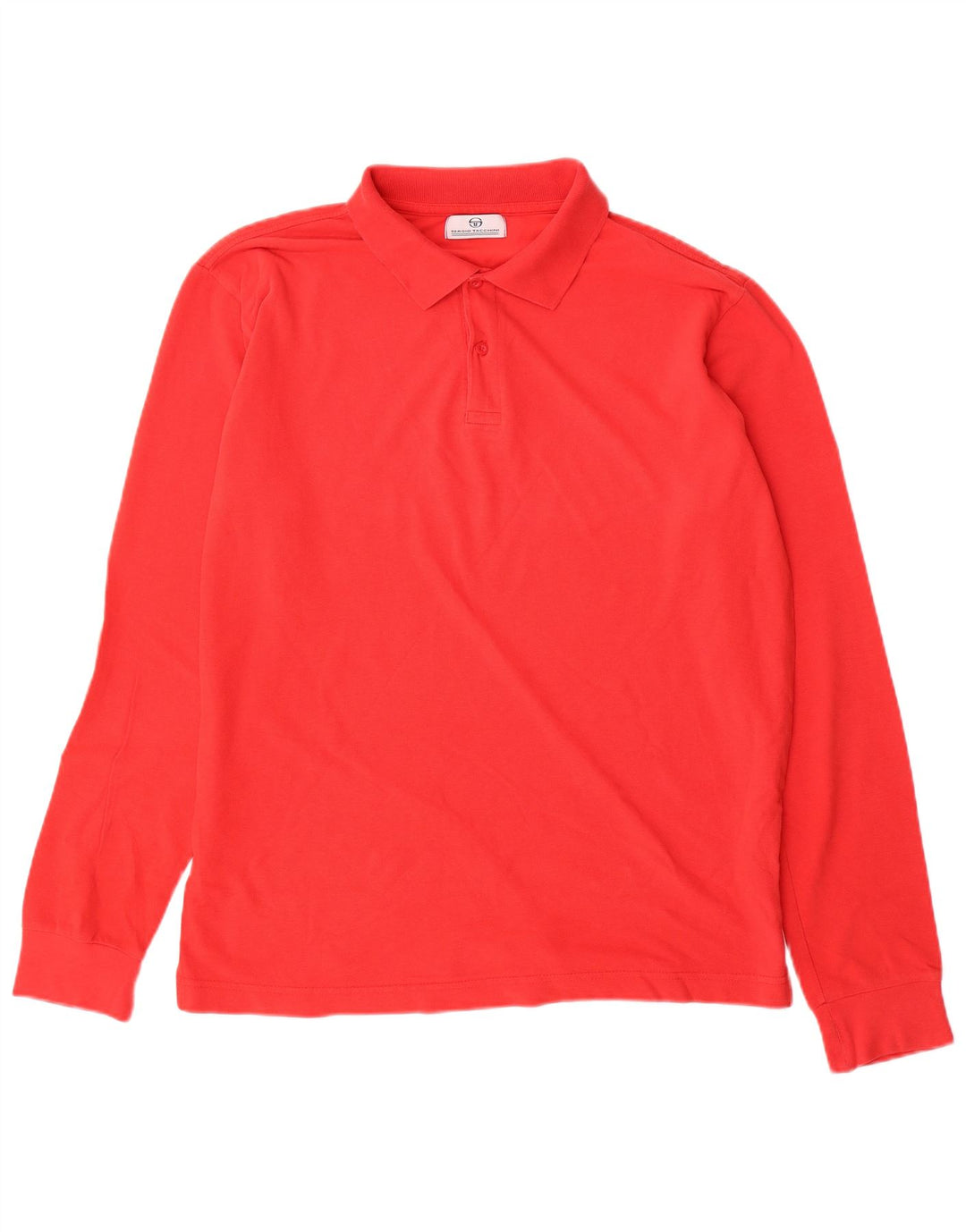 SERGIO TACCHINI Мужская рубашка поло с длинным рукавом XL, красный хлопок
