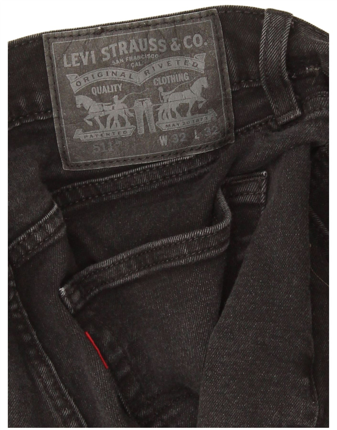 Мужские джинсы Levi's Slim 511 W32 L27, черный хлопок