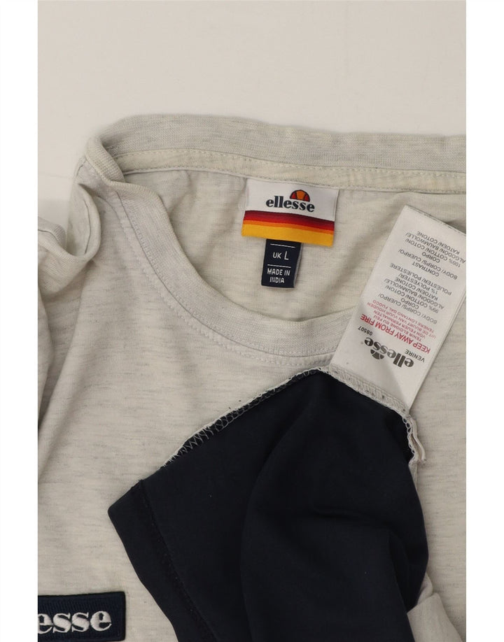 Мужская футболка Ellesse, большой серый цвет, хлопок