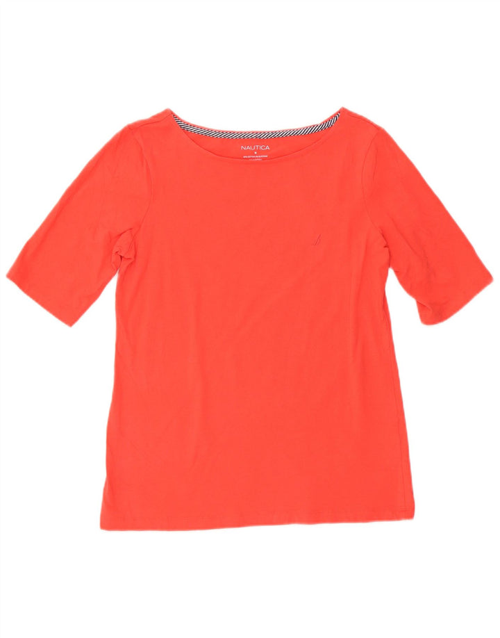 Женская блузка NAUTICA Top UK 12, средний красный хлопок, красный