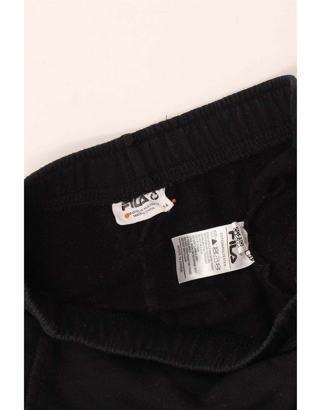 Спортивный костюм-карго с рисунком для девочек FILA, брюки для бега, 13–14 лет, черные