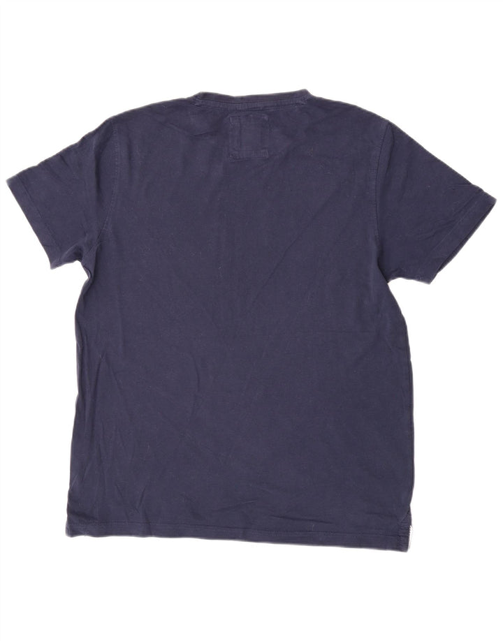 Crew Clothing Мужская футболка Верх среднего размера Темно-синий хлопок