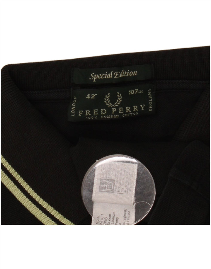 Мужская рубашка поло Fred Perry, средний черный хлопок