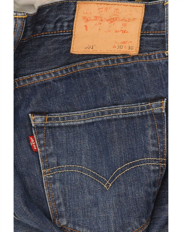 Мужские прямые джинсы Levi's 501 W30 L30 темно-синие, хлопок