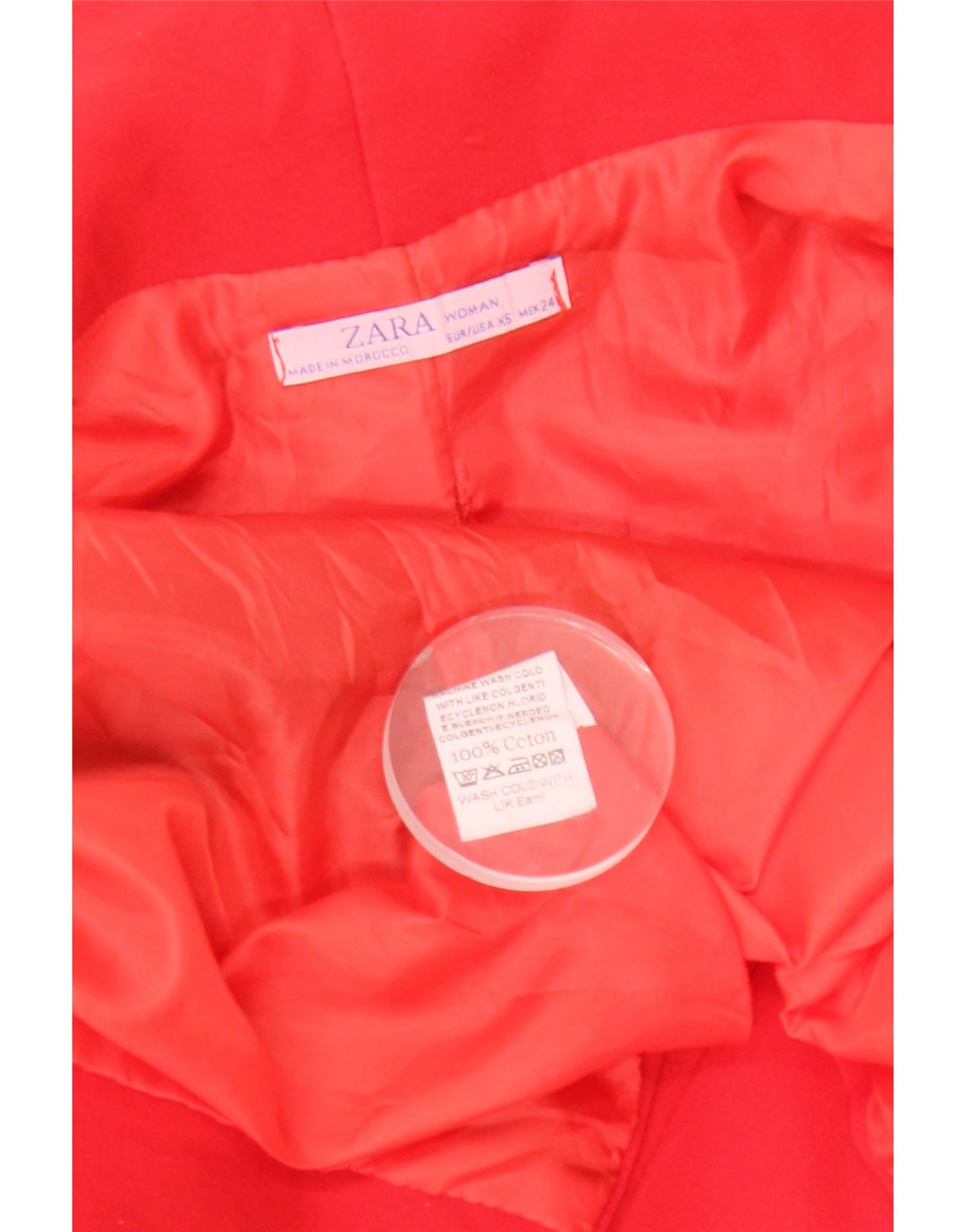 Женское открытое пальто Zara UK 6 XS, красный хлопок