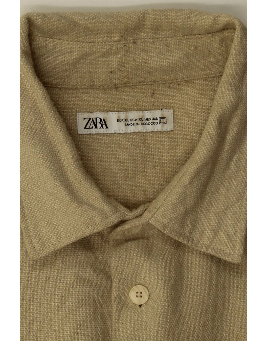 Мужская рубашка Zara XL бежевая