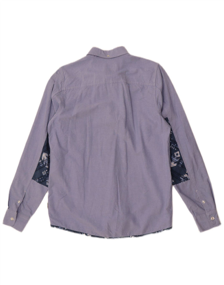 Мужская тонкая рубашка Carhartt, маленькая синяя, хлопок с цветными блоками