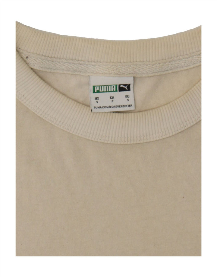 PUMA Mens Graphic T-Shirt Top Small Off White Cotton Vintage Puma and Second-Hand Puma from Messina Hembry 