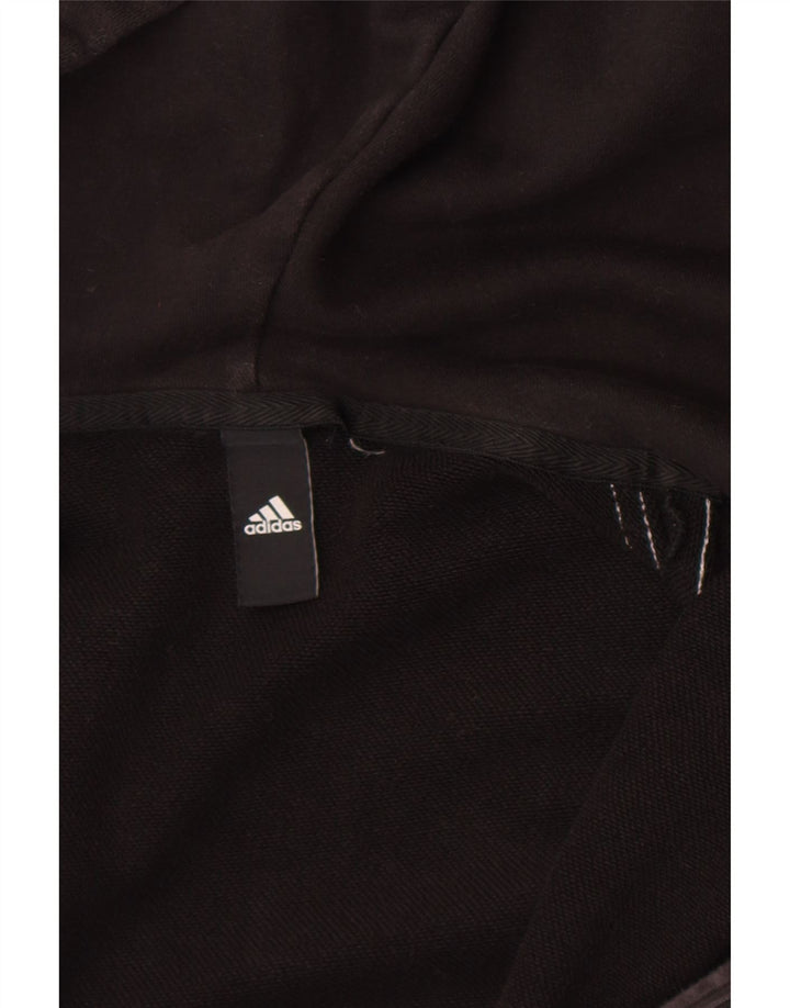 Мужской свитер с капюшоном на молнии Adidas, маленький черный