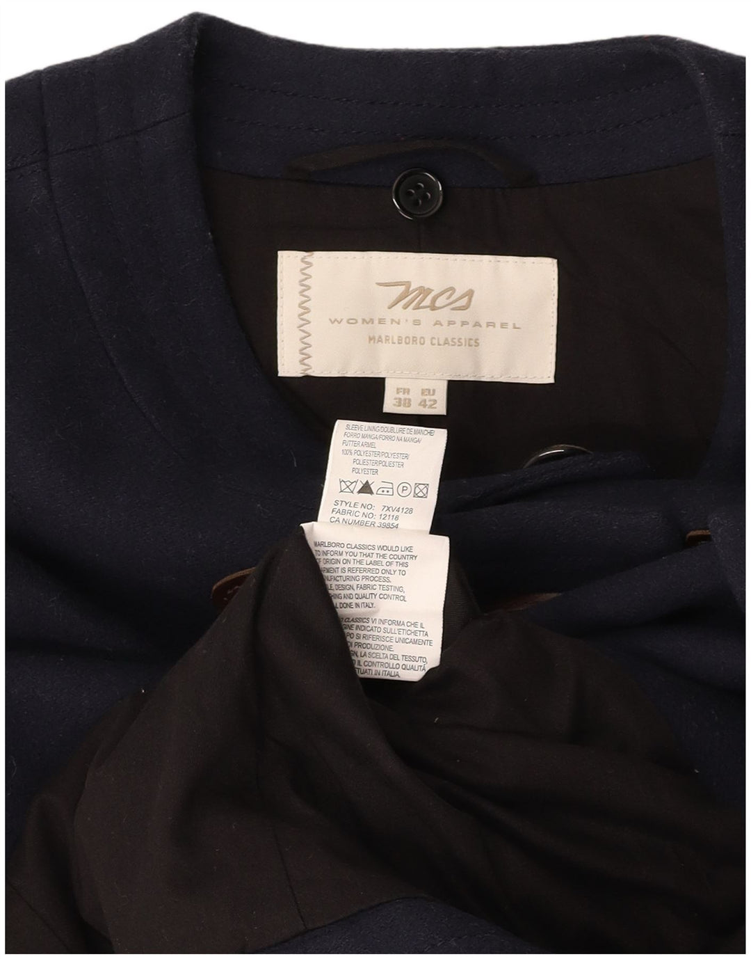 Женский дафлкот MARLBORO CLASSICS EU 42, большой темно-синий, полиэстер