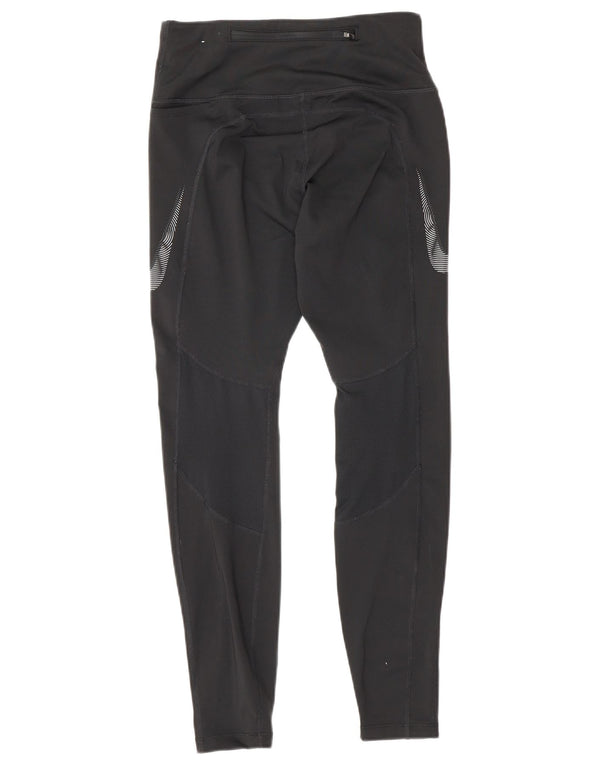 Женские леггинсы Nike Dri Fit UK 8, маленькие черные, полиэстер с цветными блоками