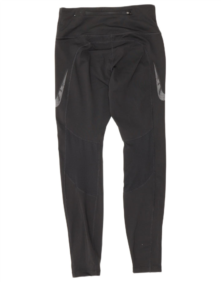 Женские леггинсы Nike Dri Fit UK 8, маленькие черные, полиэстер с цветными блоками