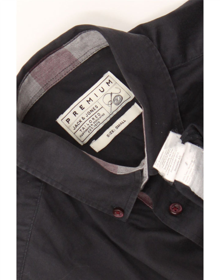 Мужская рубашка Jack & Jones, маленькая, темно-синяя, хлопковая