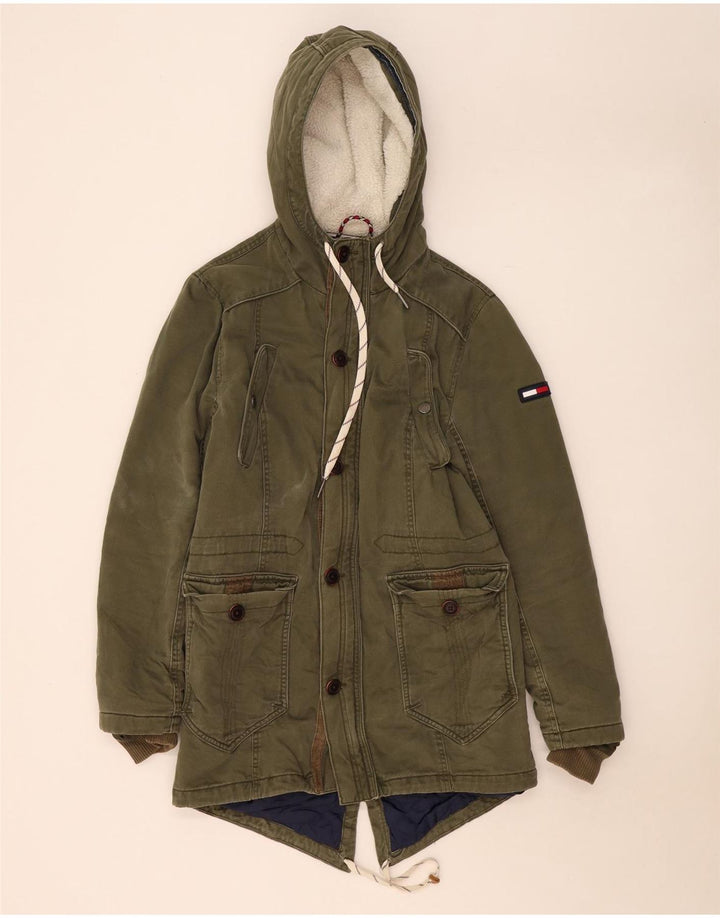 Мужская парка Tommy Hilfiger с капюшоном UK 36, маленький хаки
