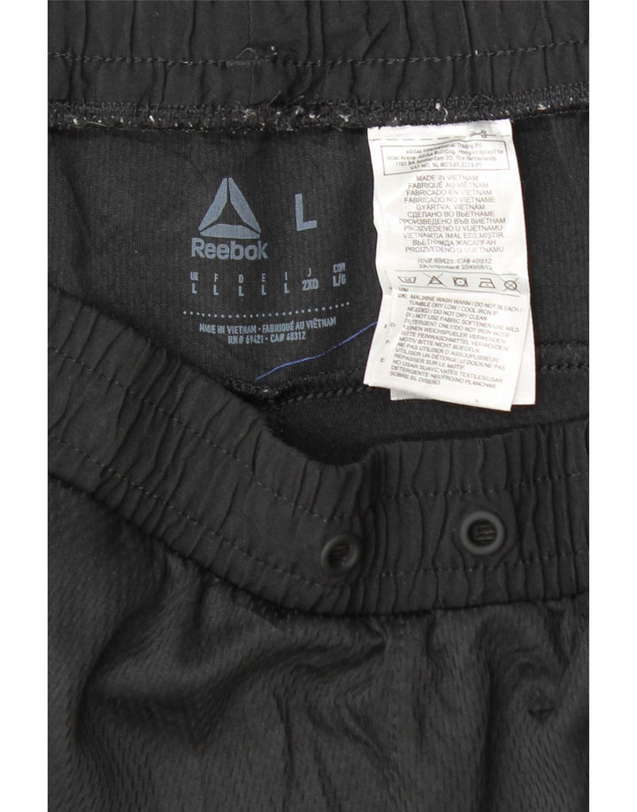 Мужские спортивные брюки REEBOK, большие черные, полиэстер