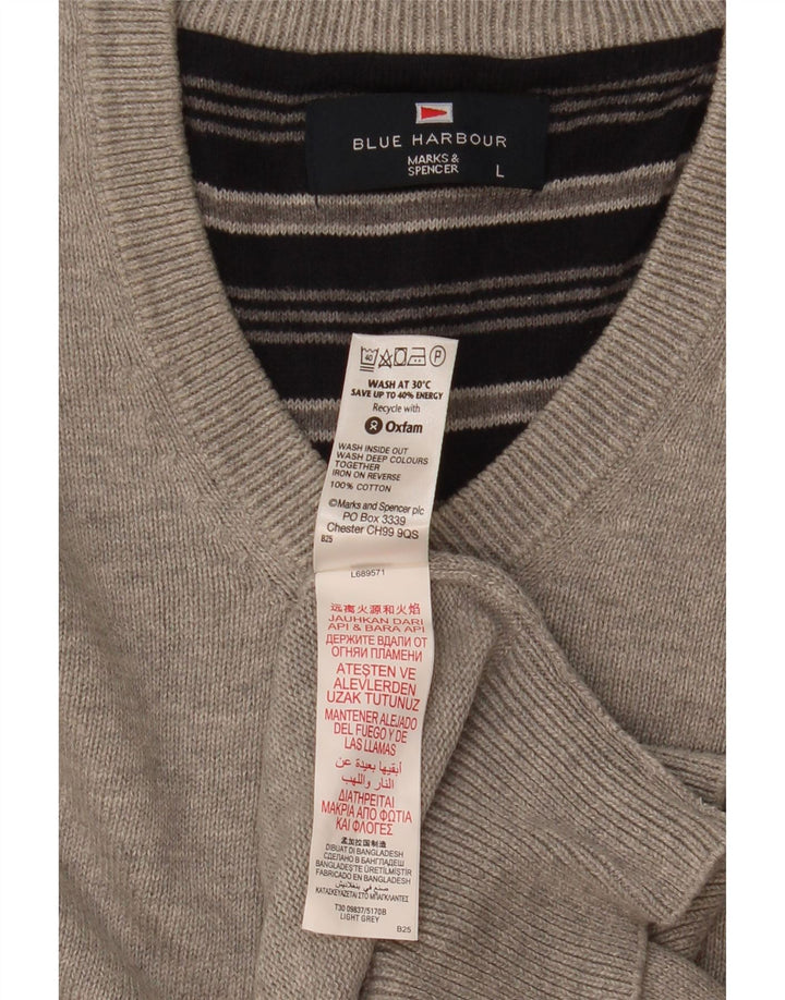 Мужская майка Mark & Spencer Blue Harbour Vest, большой серый хлопок с крапинками