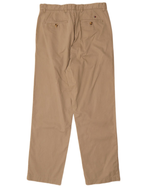 TOMMY HILFIGER Мужские прямые брюки чинос W33 L32 Бежевый хлопок