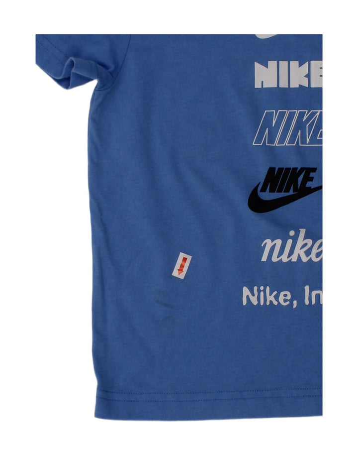 NIKE Boys Graphic T-Shirt Top 4-5 Years Small  Blue Cotton Vintage Nike and Second-Hand Nike from Messina Hembry 