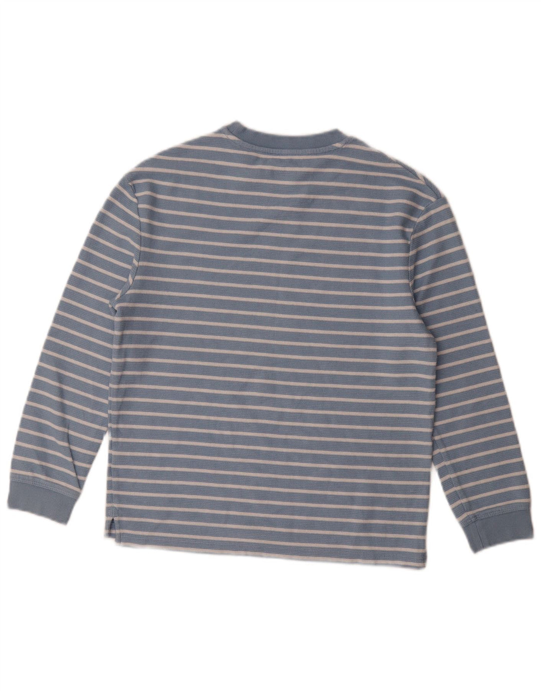 Хлопковый топ с длинными рукавами Marks & Spencer для мальчиков 11–12 лет, в синюю полоску