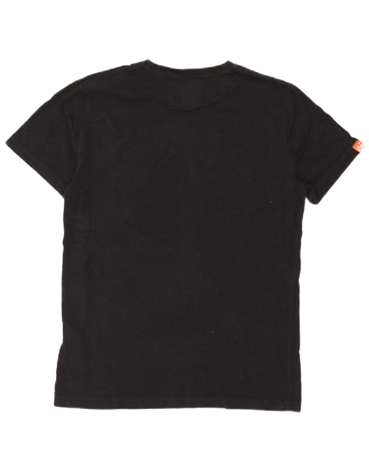 Мужская футболка Superdry Top из хлопка среднего размера, черная