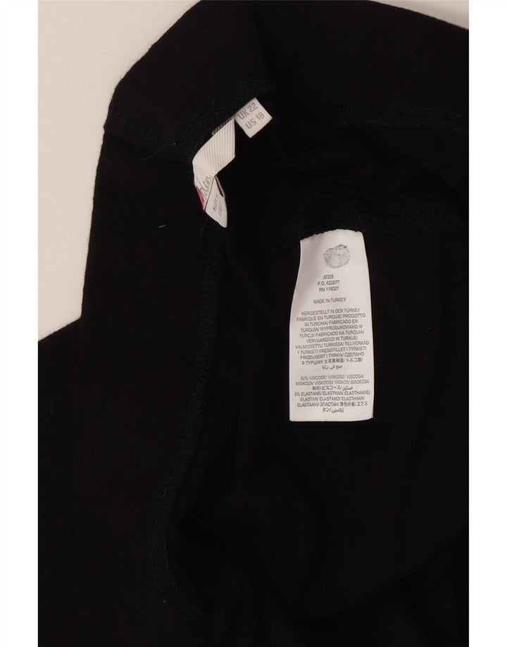 Женские леггинсы Marks & Spencer UK 22 3XL Черные вискоза