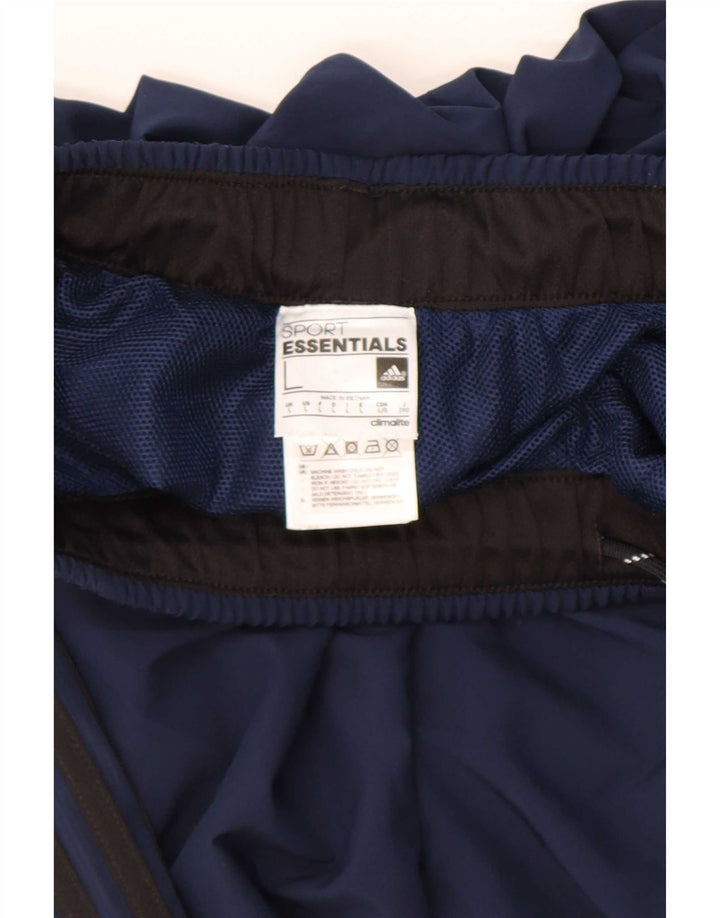 Мужские спортивные брюки Adidas Climalite, большие темно-синие брюки из полиэстера