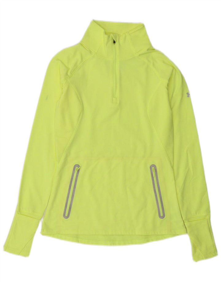 Женский спортивный пуловер Under Armour Cold Gear, топ UK 8, маленький желтый цвет