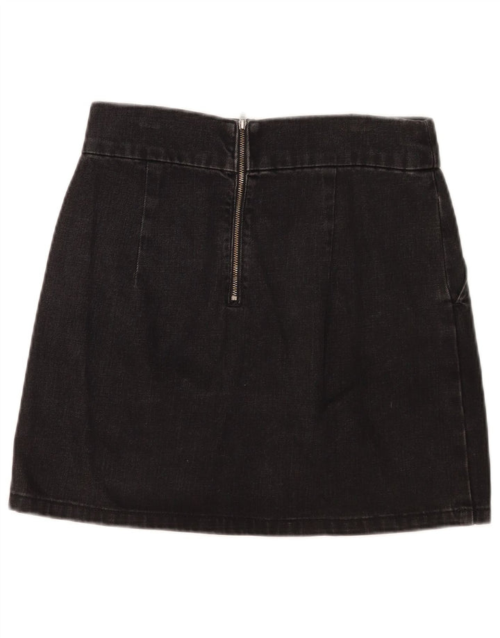 Topshop Женская мини-джинсовая юбка W28, средний черный хлопок