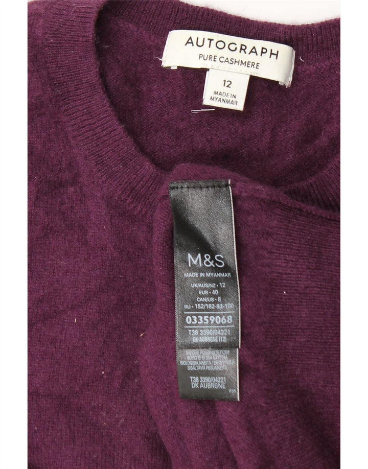 Женский джемпер с круглым вырезом Marks & Spencer UK 12, средний фиолетовый