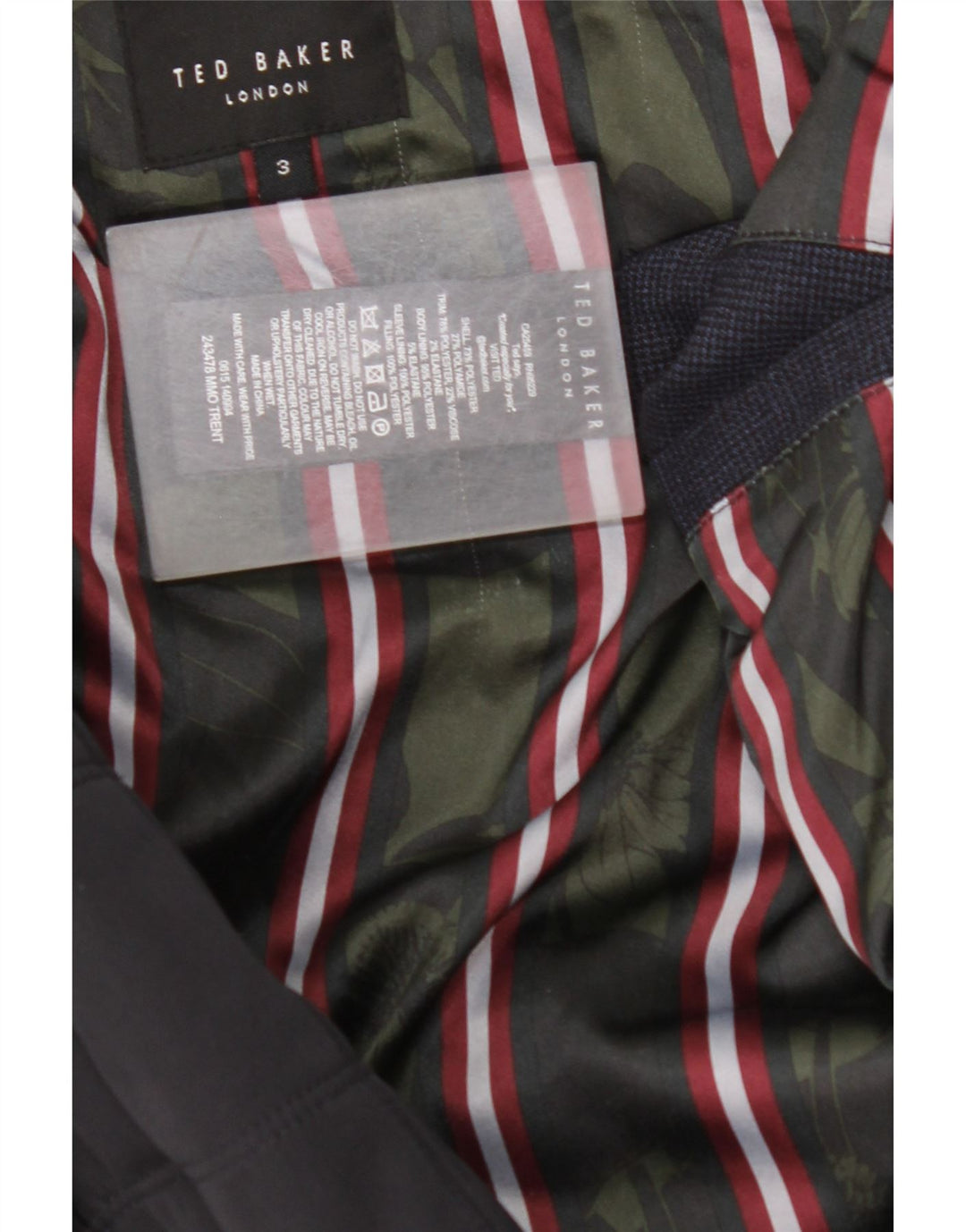 Мужская стеганая куртка TED BAKER, размер 3, средний темно-синий, полиэстер