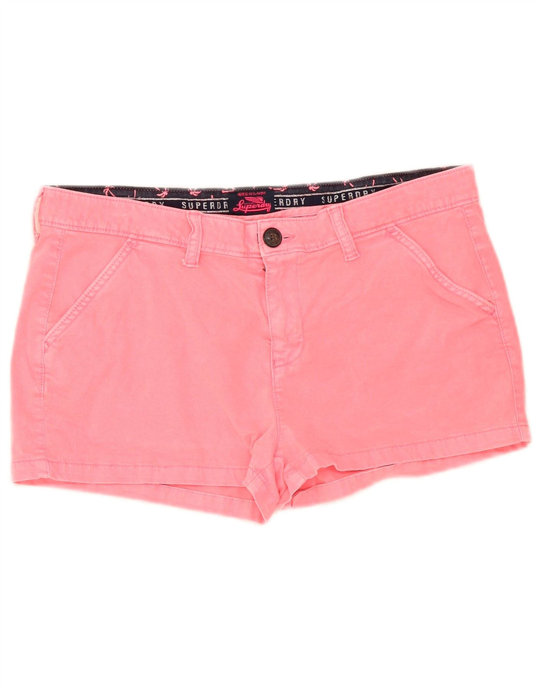 Женские шорты Superdry W34, большие розовые, хлопок