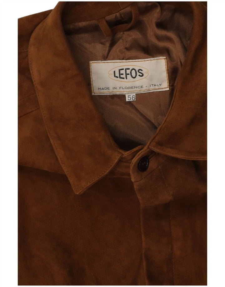 Мужская замшевая куртка VINTAGE UK 38 средний бежевый