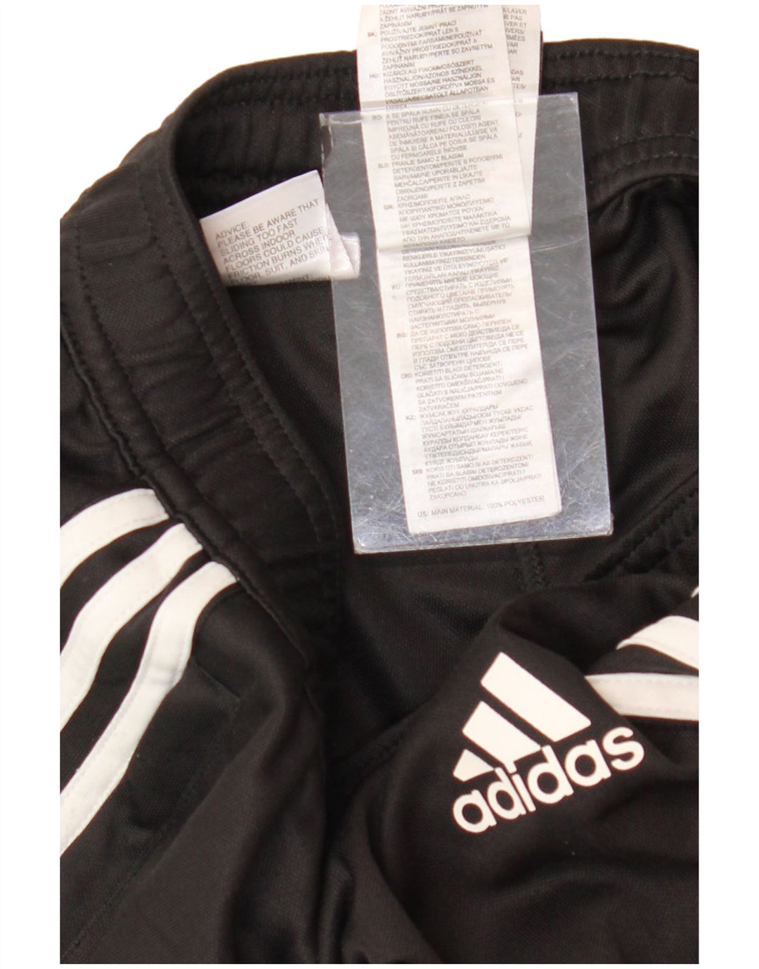 Мужские спортивные брюки Adidas, маленькие черные из полиэстера