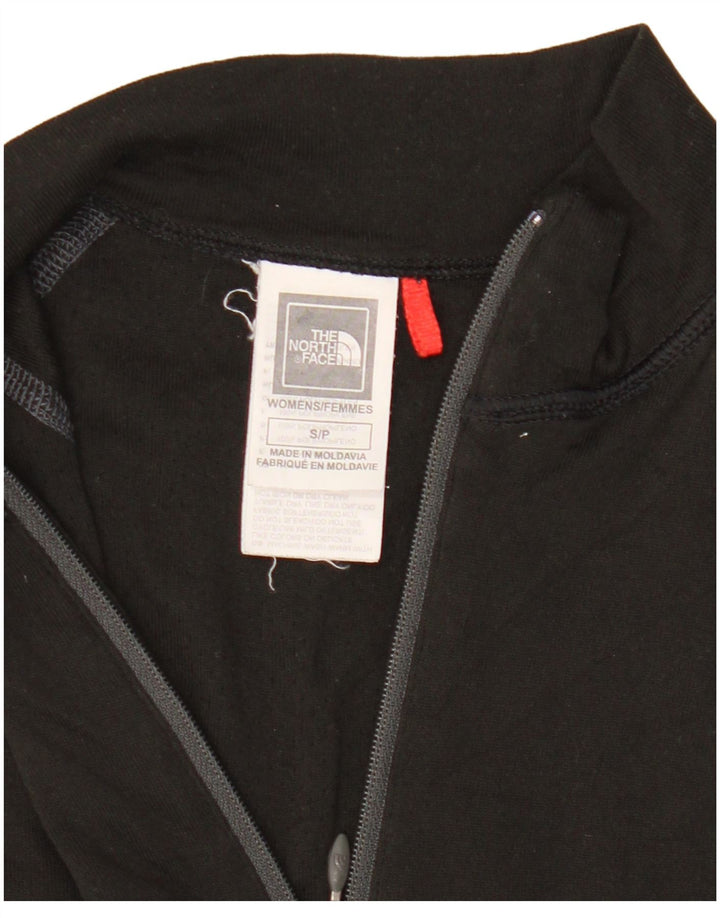Женский пуловер с воротником на молнии The North Face, топ UK 8, маленький черный цвет