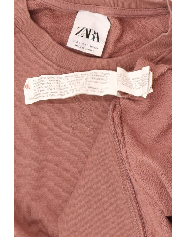 Мужской свитшот ZARA, маленький розовый хлопковый джемпер