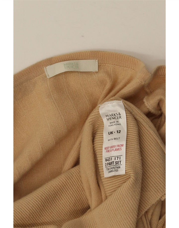 Женский укороченный кардиган MARKS & SPENCER UK 12, хлопковый средний бежевый цвет