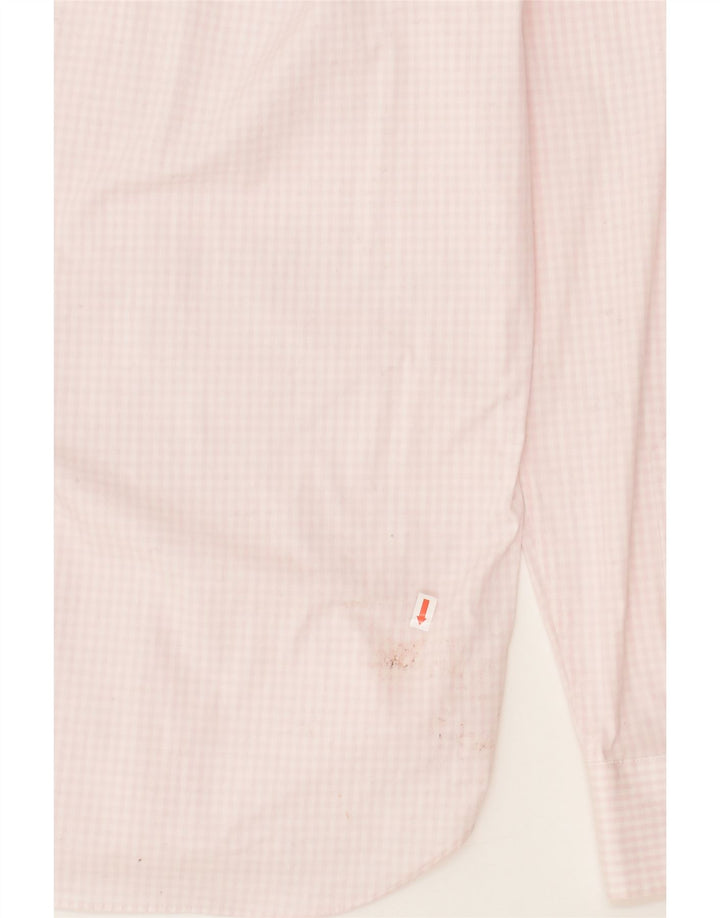 J. CREW Mens Flex Slim Shirt Small Pink Gingham Cotton | Vintage J. Crew | Thrift | Second-Hand J. Crew | Used Clothing | Messina Hembry 