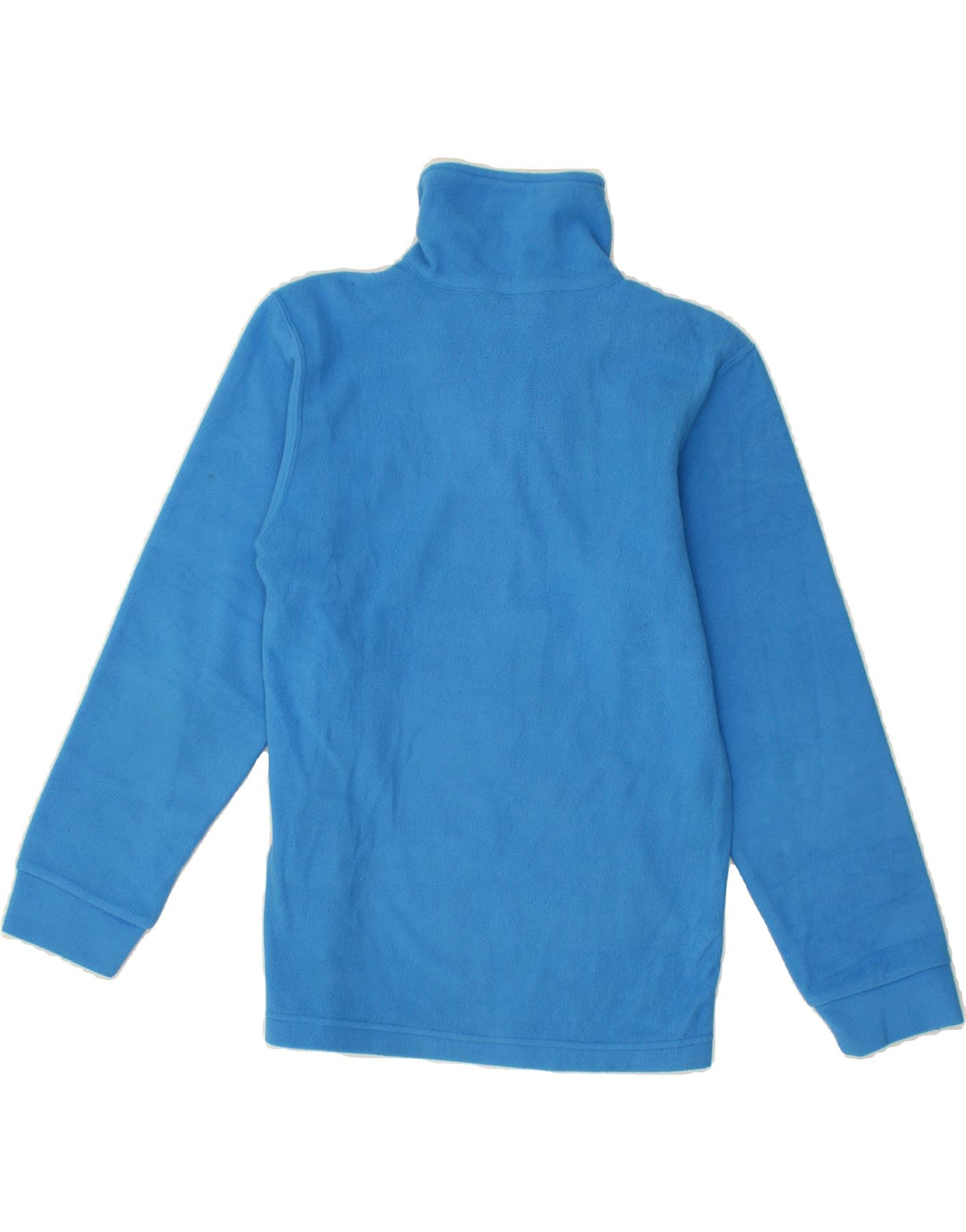 CHAMPION Boys Zip Neck Fleece Jumper 11-12 Years Large Blue Polyester Vintage Champion and Second-Hand Champion from Messina Hembry 