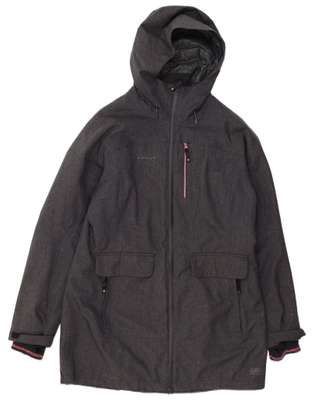 MAMMUT Женская ветровка с капюшоном UK 16, большой серый полиэстер