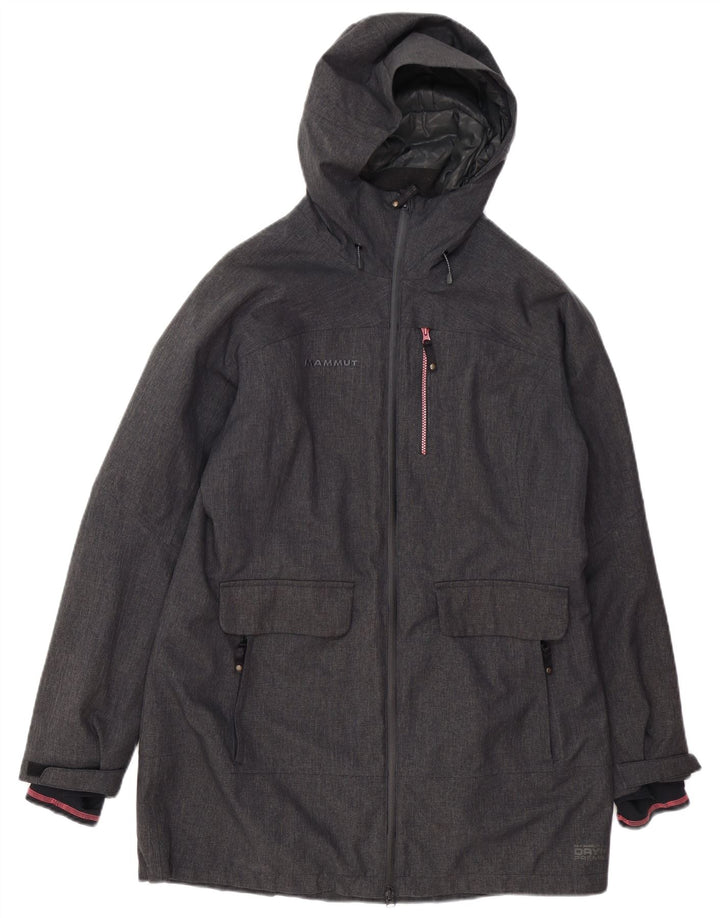 MAMMUT Женская ветровка с капюшоном UK 16, большой серый полиэстер