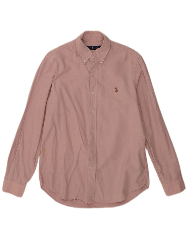 Мужская рубашка Ralph Lauren из хлопка среднего розового цвета
